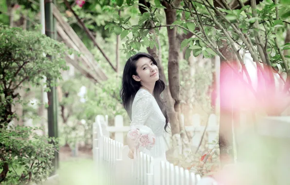 Девушка, свет, фон