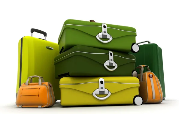 Картинка цвет, чемодан, сумка, путешествие, багаж