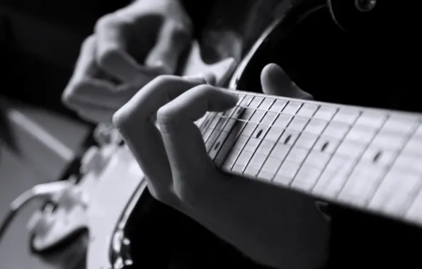 Игра, рука, шестиструнная электронная гитара, six-string acoustic guitar, playing guitar