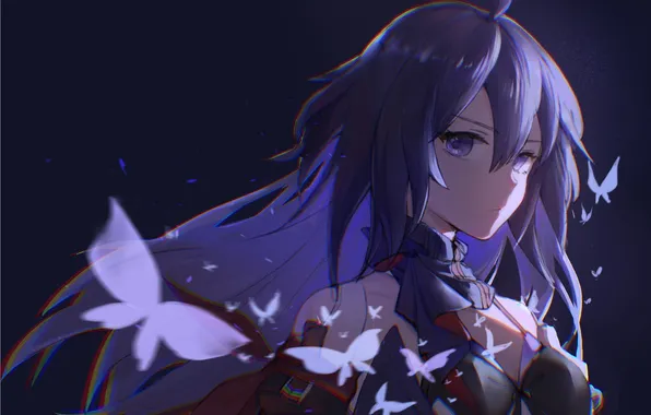 Девушка, бабочки, honkai: star rail, honkai (series), seele