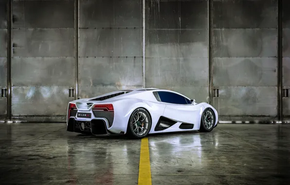 Суперкар, вид сбоку, 2018, гиперкар, Milan, Milan automobile GMBH, Milan Red