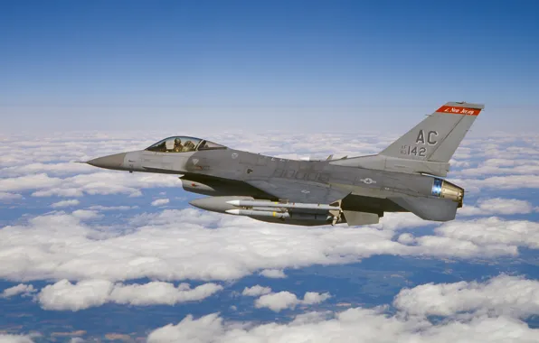Облака, американский, лёгкий, многофункциональный, истребитель четвёртого поколения, F-16C/J