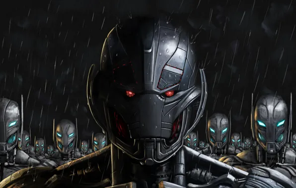 Робот, Дождь, Армия, Marvel, Marvel Comics, Comics, Мстители, Characters