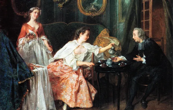 Картинка картина, Четыре времени суток. Утро, Никола Ланкре, Nicolas Lancret