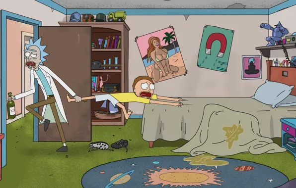 Мультфильм, сериал, мультсериал, Rick and Morty, Рик и Морти