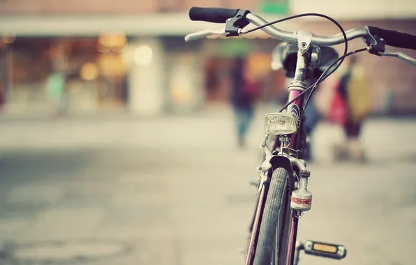 Картинка велосипед, город, улица