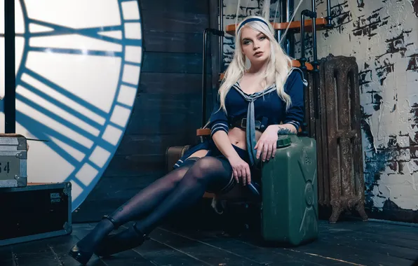 Картинка girl, dress, legs, woman, young, model, cosplay, cute