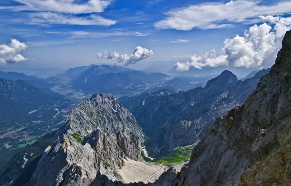 Картинка пейзаж, горы, панорама
