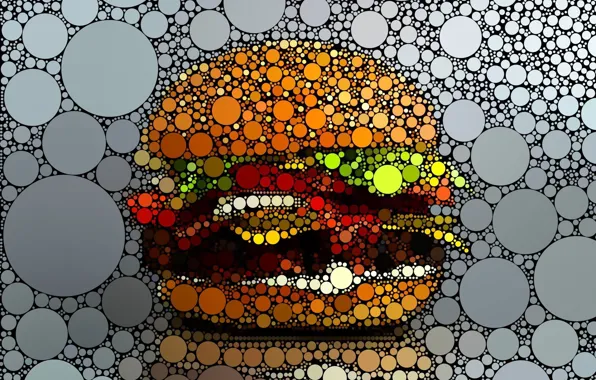 Картинка круги, креатив, графика, гамбургер