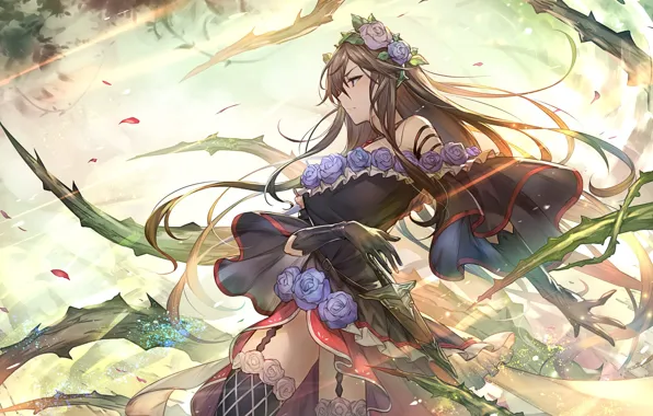 Девушка, Поза, Аниме, Granblue Fantasy