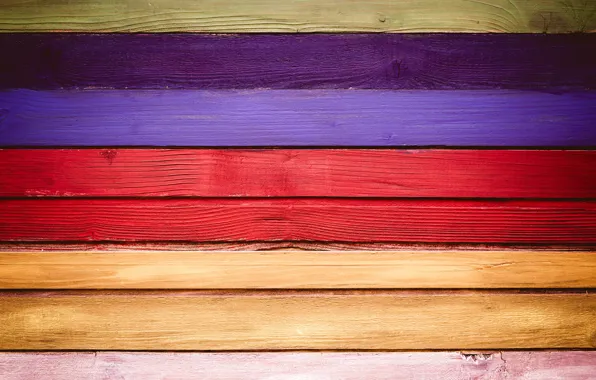 Wood, painted, different colors, boards