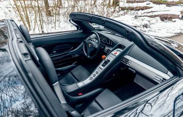 Porsche, Porsche Carrera GT, car interior