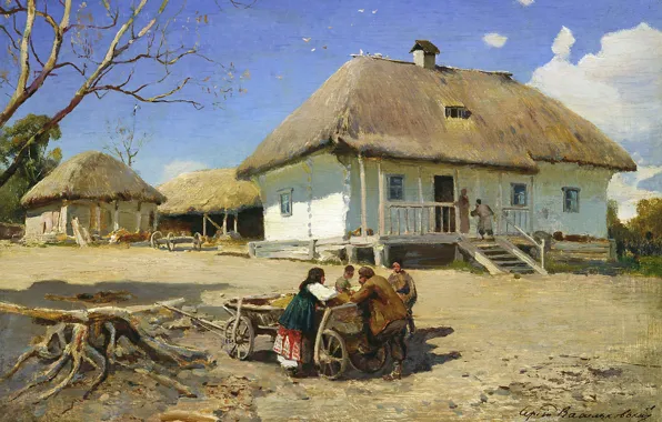Картинка масло, картина, холст, Сергей Васильковский, Козачий Двор