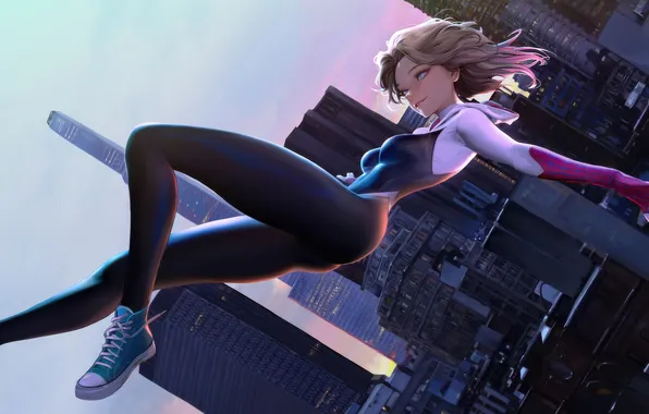 Картинка spider, marvel, superhero, gwen