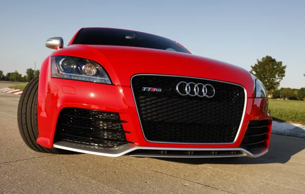 Картинка Audi, Ауди, красная, TT RS