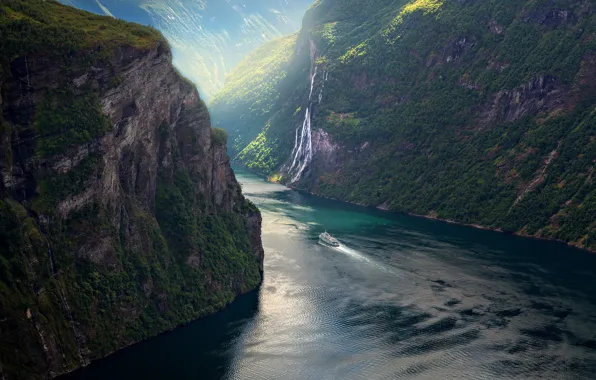 Картинка горы, Норвегия, фьорд