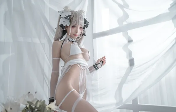 Модель, азиатка, косплей, chun momo