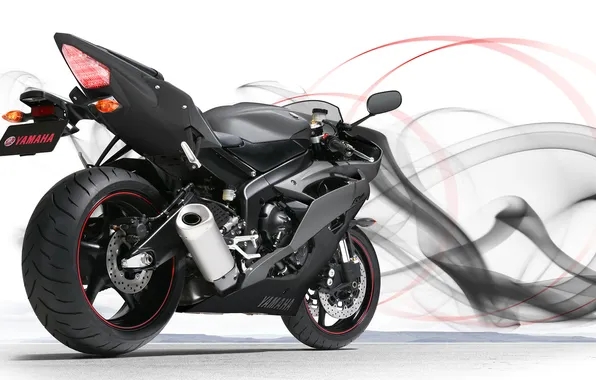 Картинка Yamaha, rear, ямаха, YZF-R6, спортивный мотоцикл