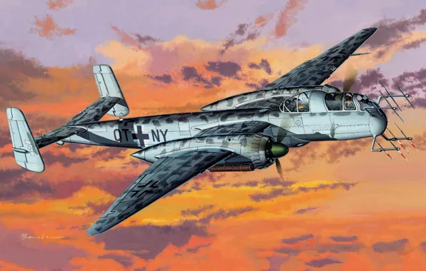 Luftwaffe, Ночной истребитель, He 219A-5/R4, Heinkel He 219
