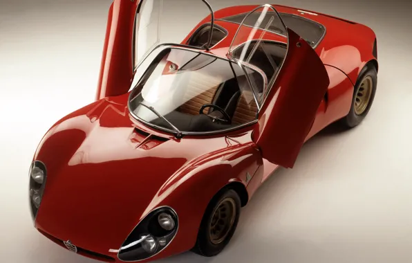 Картинка Alfa Romeo, 1967, sports car, 33 Stradale, Tipo 33, Alfa Romeo 33 Stradale Prototipo