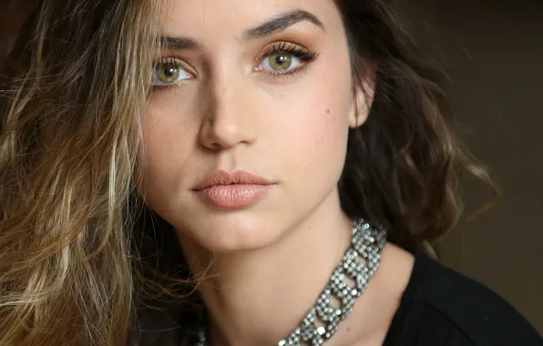 Взгляд, портрет, шатенка, красотка, Ana de Armas, Ана де Армас