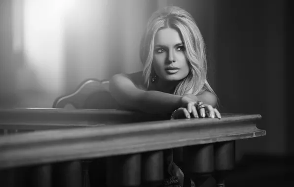 Взгляд, девушка, лицо, фон, волосы, красавица