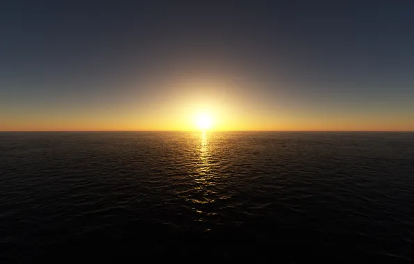 Море, закат, гладь, The Last Sunset Over The Sea