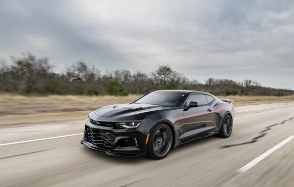 Картинка Chevrolet, Camaro, black, Hennessey, Hennessey Chevrolet Camaro ZL1 The Exorcist