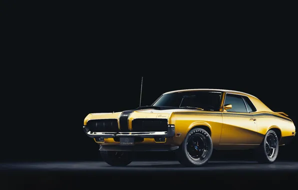Авто, Машина, Car, Art, Render, Cougar, Design, 1970