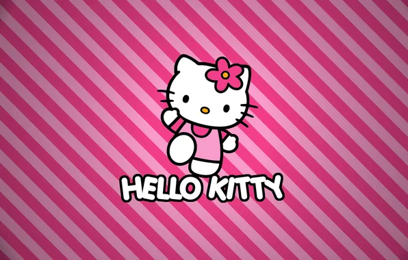 Картинка котенок, Hello Kitty, китти, розовый цвет