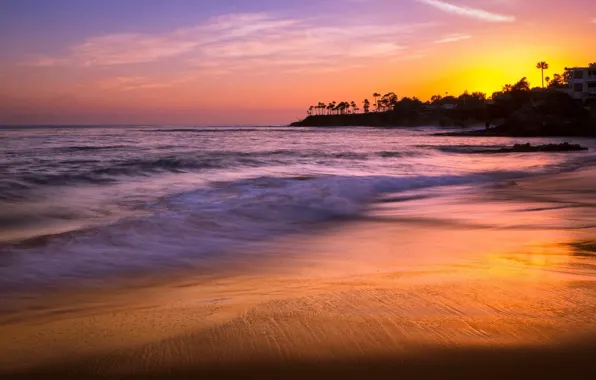 Картинка sunset, Laguna Beach, Heisler Park