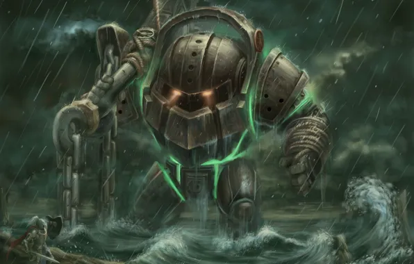 Вода, робот, League of Legends, Лига Легенд, Nautilus