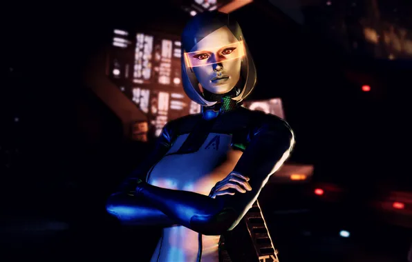 Картинка андроид, Mass Effect, EDI, Сузи