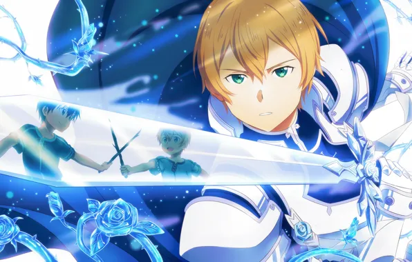 Дети, меч, парень, Sword Art Online