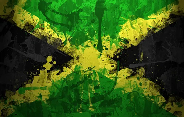 Картинка краски, флаг, Ямайка