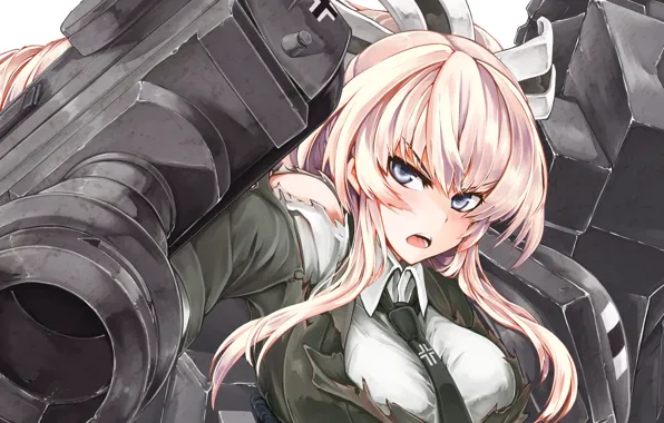 Картинка девушка, оружие, аниме, арт, anime