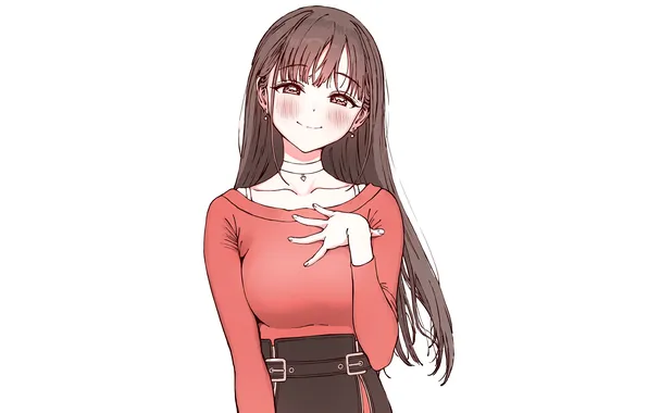 Girl, long hair, anime, beautiful, pretty, sketch, attractive, handsome
