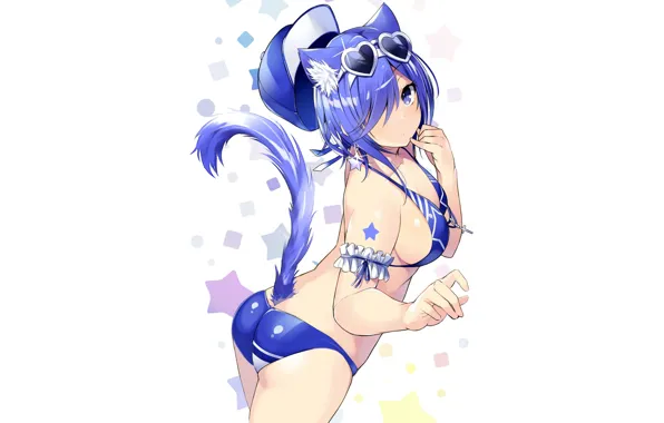 Girl, sexy, ass, cleavage, boobs, animal ears, anime, beautiful