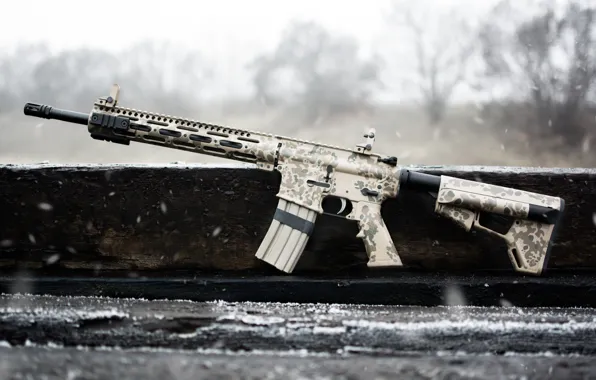 Картинка оружие, камуфляж, AR-15, штурмовая винтовка
