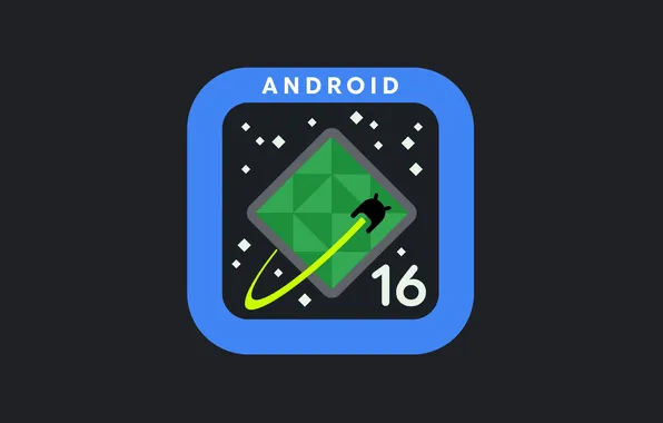 Логотип, Операционная Система, Андройд, Technology, Технология, Dark background, Android 16, Android logo