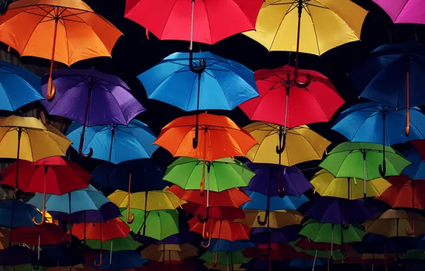 Картинка фон, улица, зонты