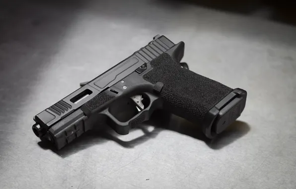 Макро, пистолет, glock
