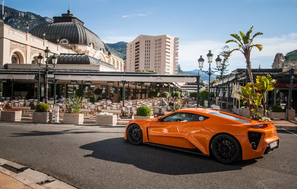Оранжевый, ST1, Zenvo, Monaco, orange, гиперкар, Monte Carlo, hypercar
