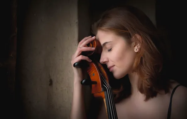 Картинка виолончель, муза, Giada Gheri