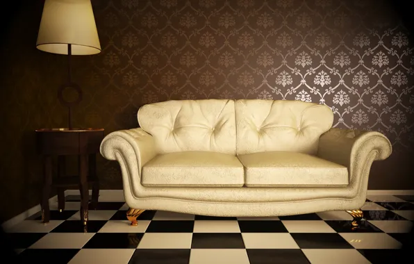 Armchair, white leather, luxuries