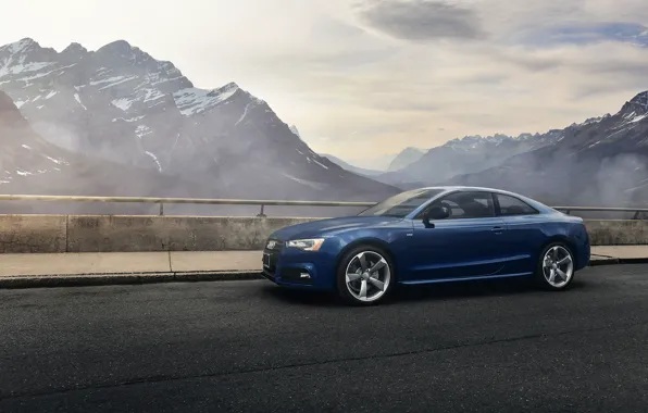 Audi, Car, Sky, Blue, Landscape, Mountains, Sport, Travel