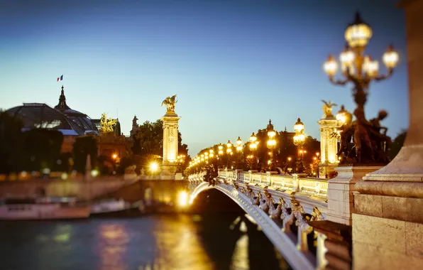 City, lights, Франция, Париж, landscape, paris, nights, france