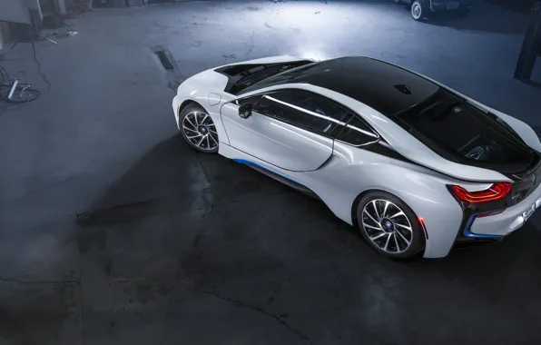 BMW, Car, Hybrid, White, Garage, Rear