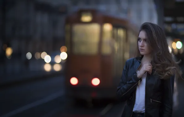 Картинка модель, милашка, Chiara, вечер.город