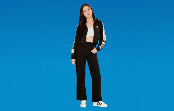 Adidas, обои для рабочего стола, kpop, blackpink, блэкпинк, ким джису, kim jisoo, kim ji soo